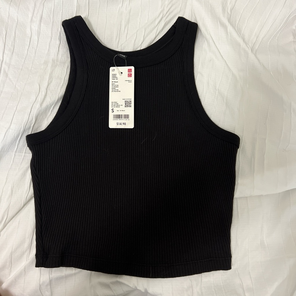 ribbed high neck tank